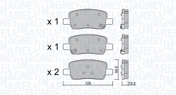 MAGNETI MARELLI Bremseklodser 363916061466 for HYUNDAI KIA