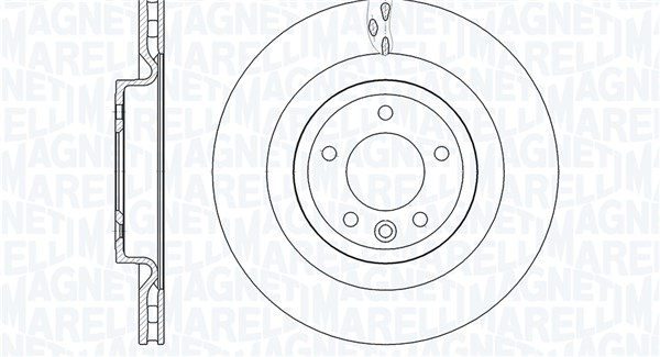 MAGNETI MARELLI Bremseskive 361302040850 350mm 25mm for LAND ROVER