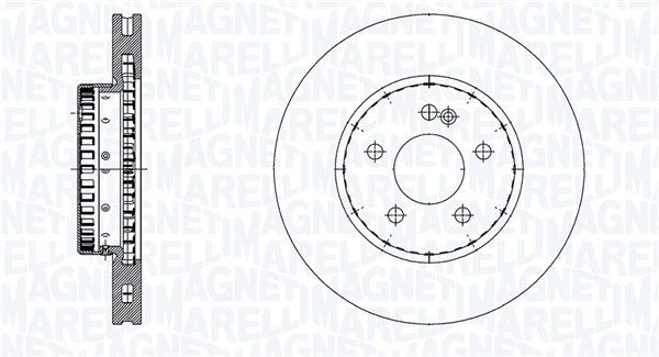 MAGNETI MARELLI Bremseskive 361302040887 ventileret 305mm 28mm for MERCEDES-BENZ