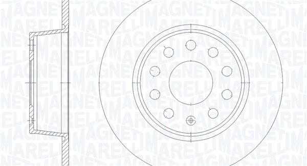 MAGNETI MARELLI Bremseskive 361302040890 272mm 10mm for SEAT VW