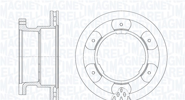 MAGNETI MARELLI Bremseskive 361302040902 306mm 28mm for IVECO