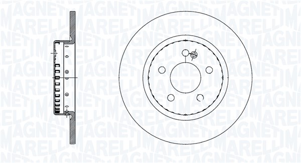 MAGNETI MARELLI Bremseskive 361302040906 fuld 300mm 12mm for MERCEDES-BENZ