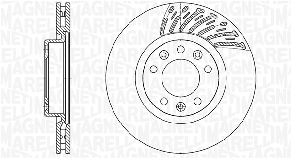 MAGNETI MARELLI Bremseskive 361302040914 283mm 26mm for PEUGEOT CITROËN VAUXHALL
