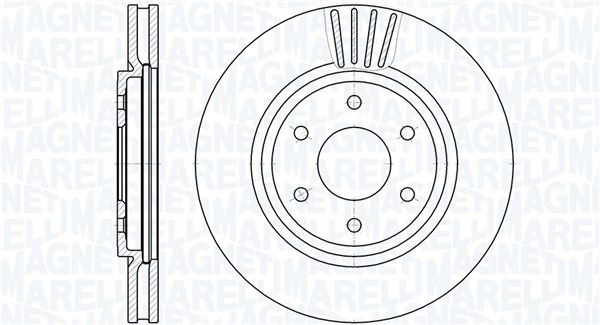 MAGNETI MARELLI Bremseskive 361302040925 296mm 28mm for NISSAN