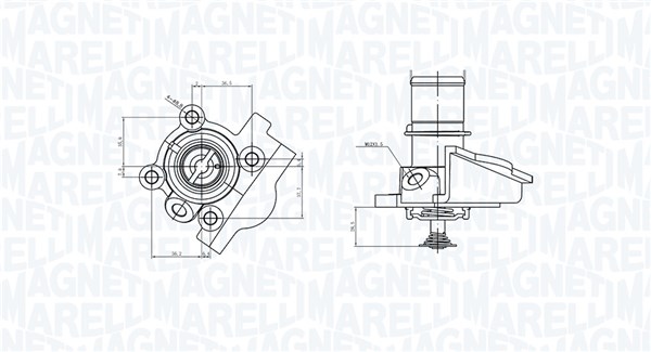 MAGNETI MARELLI Termostat, kølemiddel 352317005650 for FIAT IVECO