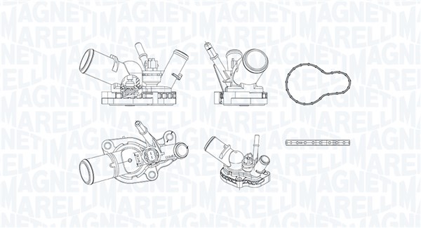 MAGNETI MARELLI Termostat, kølemiddel 352317004650 for FIAT