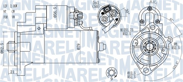 MAGNETI MARELLI Starter 063721187010 for VW