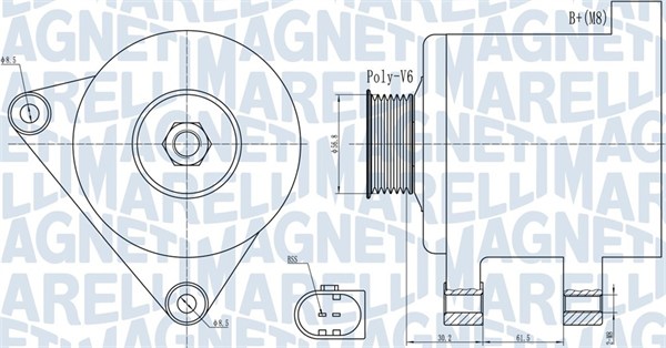 MAGNETI MARELLI Generator 063731937010 for AUDI VW