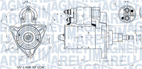 MAGNETI MARELLI Starter 063720597010 for VW