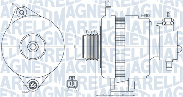 MAGNETI MARELLI Generator 063732018010 for KIA