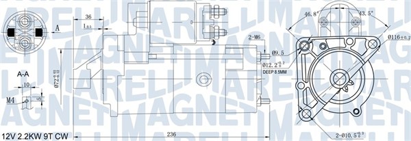 MAGNETI MARELLI Starter 063721160010 for OPEL MITSUBISHI RENAULT RENAULT TRUCKS