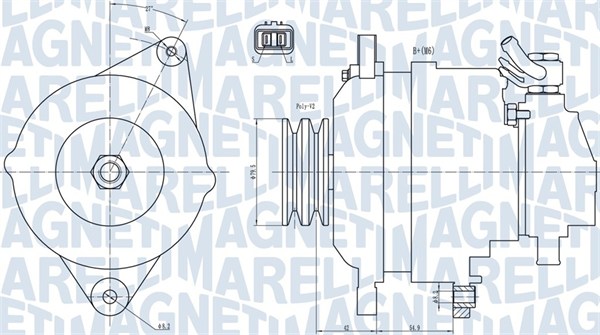 MAGNETI MARELLI Generator 063731717010 for HYUNDAI KIA