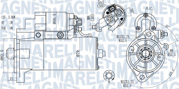 MAGNETI MARELLI Starter 063721165010 for VW