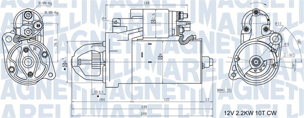 MAGNETI MARELLI Starter 063721411010 for VW