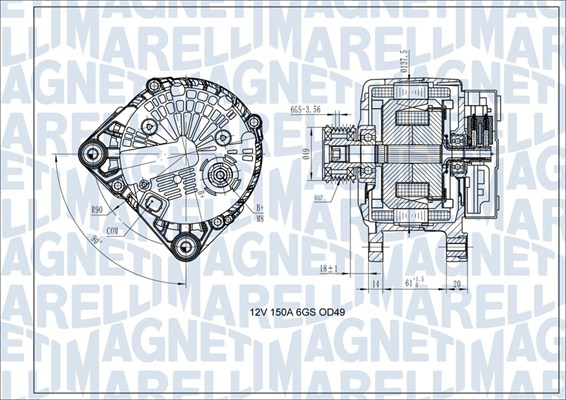 MAGNETI MARELLI Generator 063731618410 for PORSCHE RENAULT