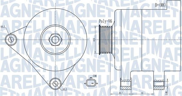 MAGNETI MARELLI Generator 063732003010 for RENAULT