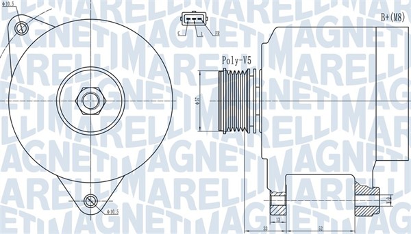 MAGNETI MARELLI Generator 063732133010 for HYUNDAI KIA