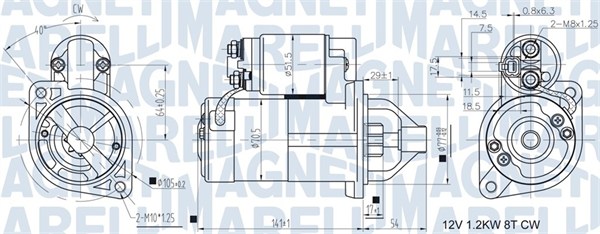 MAGNETI MARELLI Starter 063721433010 for KIA