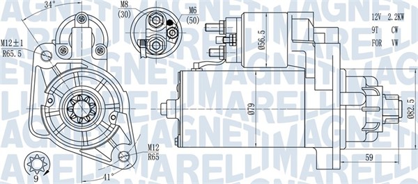 MAGNETI MARELLI Starter 063721378010 for VW