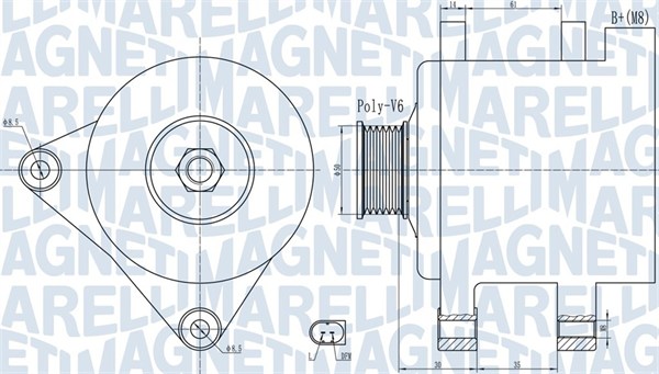 MAGNETI MARELLI Generator 063732056010 for VW