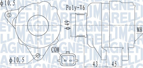 MAGNETI MARELLI Generator 063732110010 for MITSUBISHI PEUGEOT CITROËN/PEUGEOT