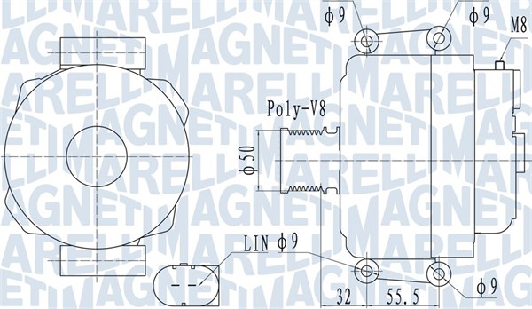 MAGNETI MARELLI Generator 063732055010 for MERCEDES-BENZ