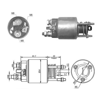 MEAT & DORIA Magnetafbryder, starter 46048 for LANCIA