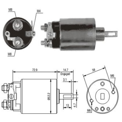 MEAT & DORIA Magnetafbryder, starter 46055 for ISUZU NISSAN