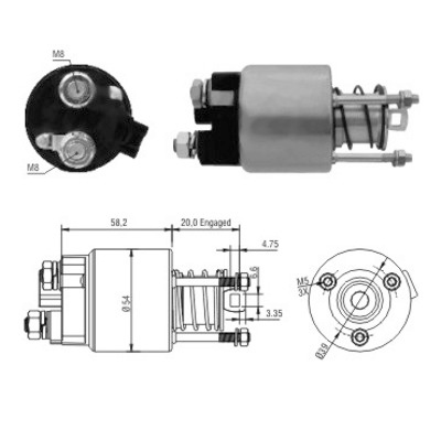 MEAT & DORIA Magnetafbryder, starter 46101 for TOYOTA