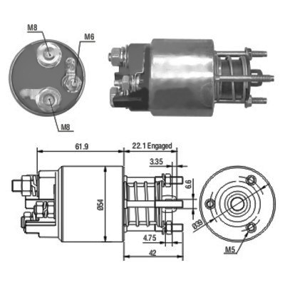 MEAT & DORIA Magnetafbryder, starter 46110 for NISSAN
