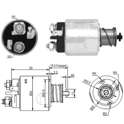 MEAT & DORIA Magnetafbryder, starter 46168 for HYUNDAI MITSUBISHI