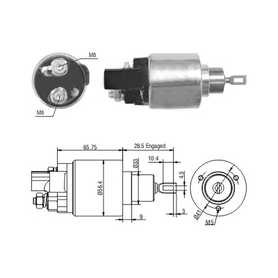 MEAT & DORIA Magnetafbryder, starter 46279 for TOYOTA