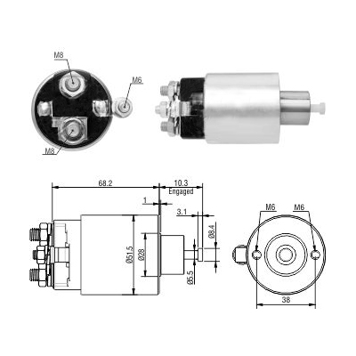 MEAT & DORIA Magnetafbryder, starter 46280 for MITSUBISHI FORD