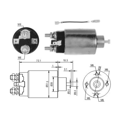 MEAT & DORIA Magnetafbryder, starter 46282 for MAZDA MITSUBISHI