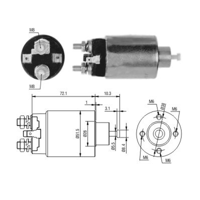 MEAT & DORIA Magnetafbryder, starter 46297 for MITSUBISHI MAZDA