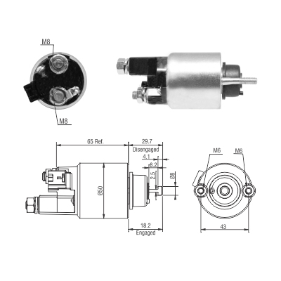 MEAT & DORIA Magnetafbryder, starter 46298 for TOYOTA