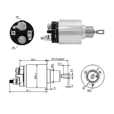 MEAT & DORIA Magnetafbryder, starter 46303 for VAG