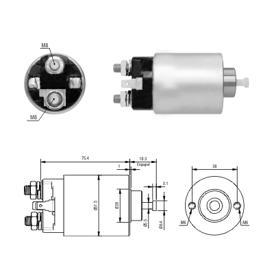 MEAT & DORIA Magnetafbryder, starter 46305 for MITSUBISHI