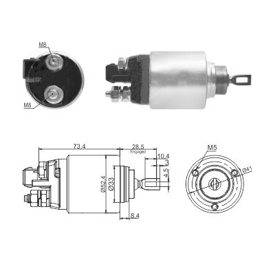 MEAT & DORIA Magnetafbryder, starter 46309 for VW BMW