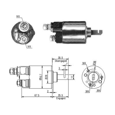MEAT & DORIA Magnetafbryder, starter 46316 for HONDA