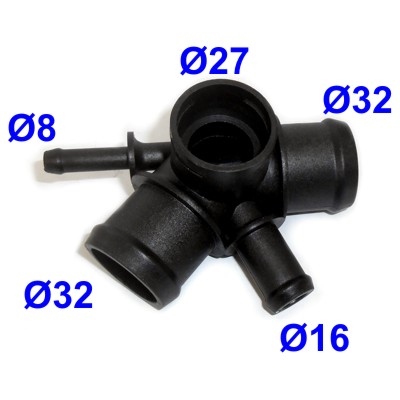 MEAT & DORIA Kølevæskeflange 93129 for VAG