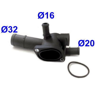 MEAT & DORIA Kølevæskeflange 93175 for FORD VAG