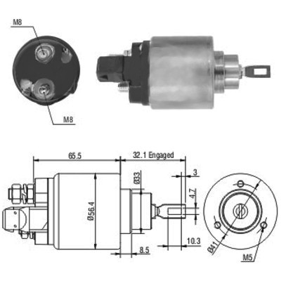 MEAT & DORIA Magnetafbryder, starter 46004 for VAG VW SEAT