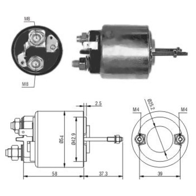 MEAT & DORIA Magnetafbryder, starter 46009 for CITROËN/PEUGEOT RENAULT