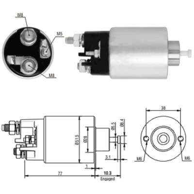 MEAT & DORIA Magnetafbryder, starter 46014 for ALFA ROMEO LANCIA CITROËN CITROËN/PEUGEOT PEUGEOT MITSUBISHI