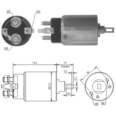 MEAT & DORIA Magnetafbryder, starter 46022 for NISSAN