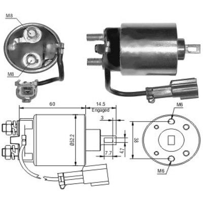 MEAT & DORIA Magnetafbryder, starter 46023 for NISSAN