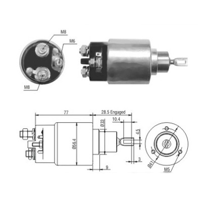 MEAT & DORIA Magnetafbryder, starter 46028 for MERCEDES-BENZ