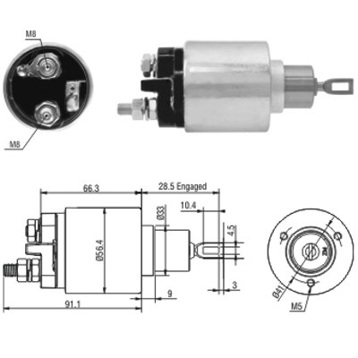 MEAT & DORIA Magnetafbryder, starter 46033 for VAG