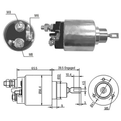 MEAT & DORIA Magnetafbryder, starter 46035 for IVECO LANCIA CITROËN/PEUGEOT